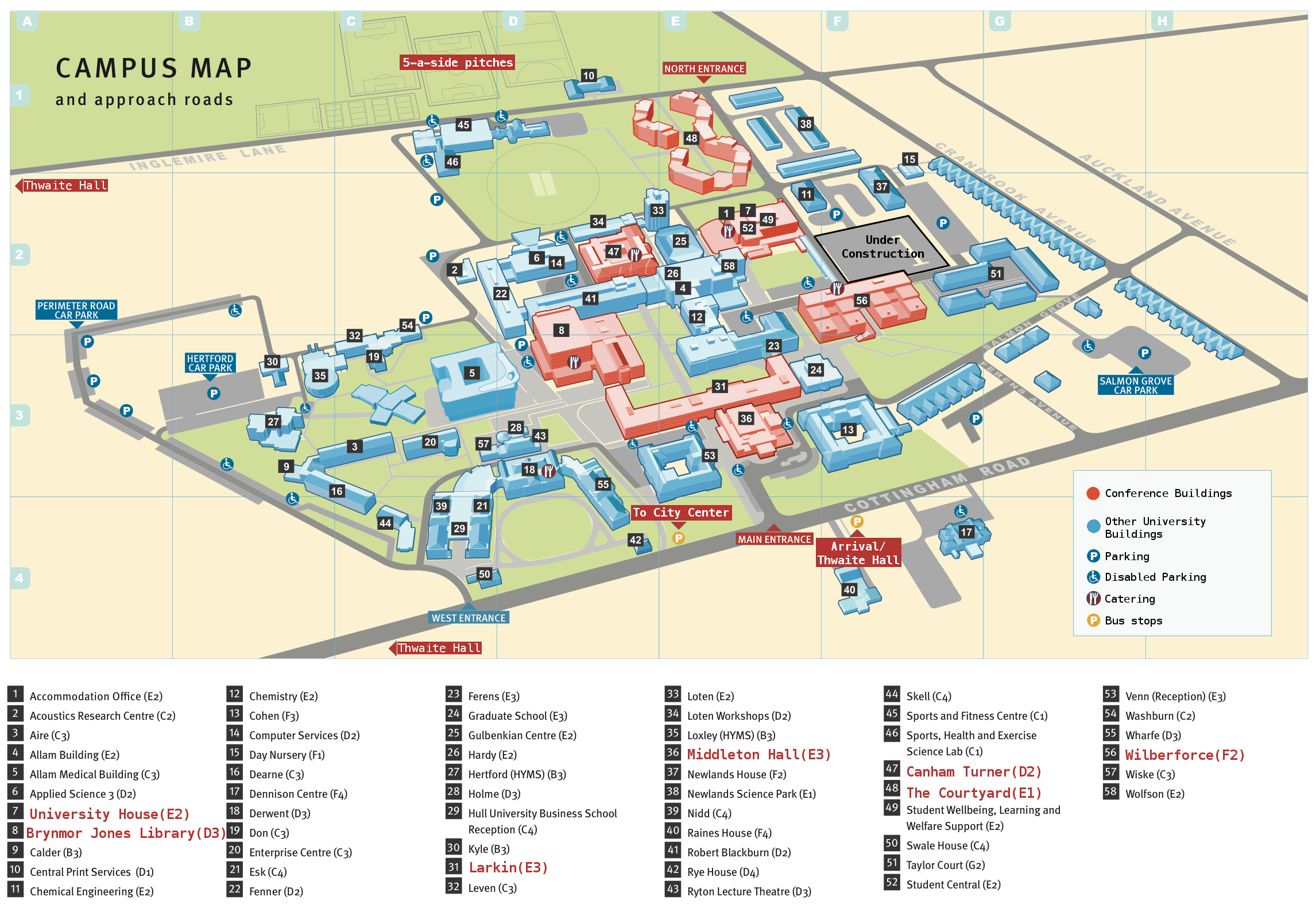 Hull Uni Campus Map - Babb Mariam